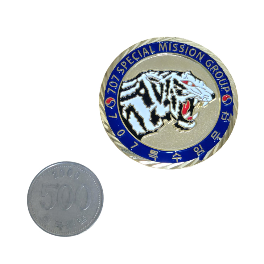 [BUNJANG] 707th Special Mission Battalion Unit Coin Military Commemorative Coin Medal Badge / 육군 707특수임무단 부대코인 군대코인 기념 코인 메달 뱃지 (FREE