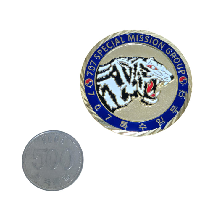 [BUNJANG] 707th Special Mission Battalion Unit Coin Military Commemorative Coin Medal Badge / 육군 707특수임무단 부대코인 군대코인 기념 코인 메달 뱃지 (FREE