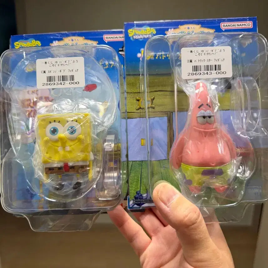 [BUNJANG] SpongeBob Ichiban Kuji C Prize SpongeBob Figure &amp; D Prize Patrick Star Figure Bundle Set / 스폰지밥 신상 제일복권 C상 스폰지밥 + D상 뚱이 피규어 일괄