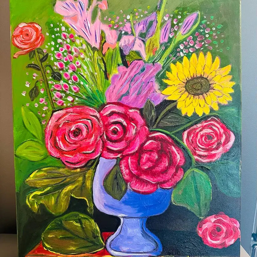 [BUNJANG] Floral Arrangement on Canvas (No. 10) / 꽃병의꽃들(캔버스)