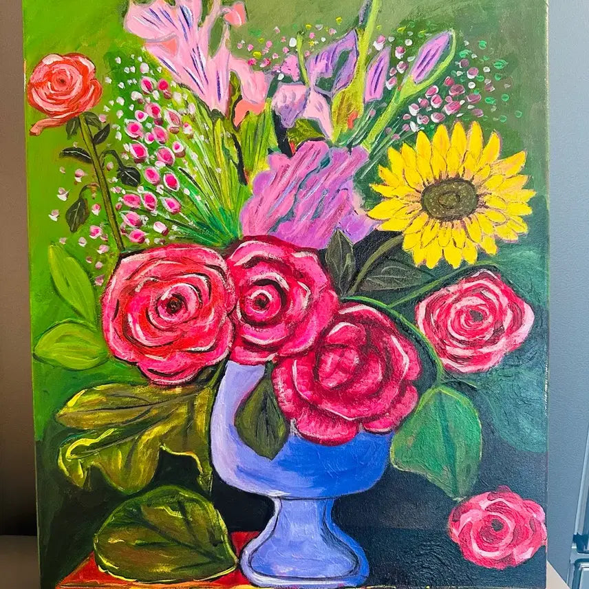 [BUNJANG] Floral Arrangement on Canvas (No. 10) / 꽃병의꽃들(캔버스)