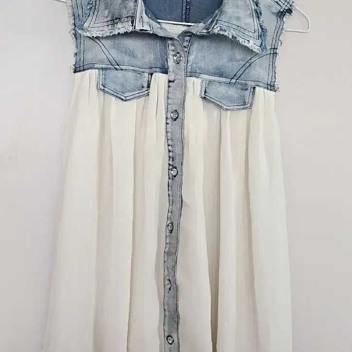 [BUNJANG] SHAKE SHAKE Denim Bustier Top / SHAKE SHAKE 데님 뷔스티에 상의