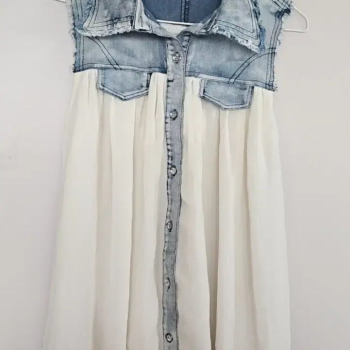 [BUNJANG] SHAKE SHAKE Denim Bustier Top / SHAKE SHAKE 데님 뷔스티에 상의