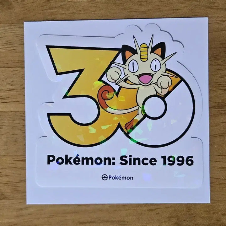 [BUNJANG] Pokemon 30th Anniversary Logo Sticker - Meowth / 포켓몬 30주년 로고 스티커 나옹 판매합니다.