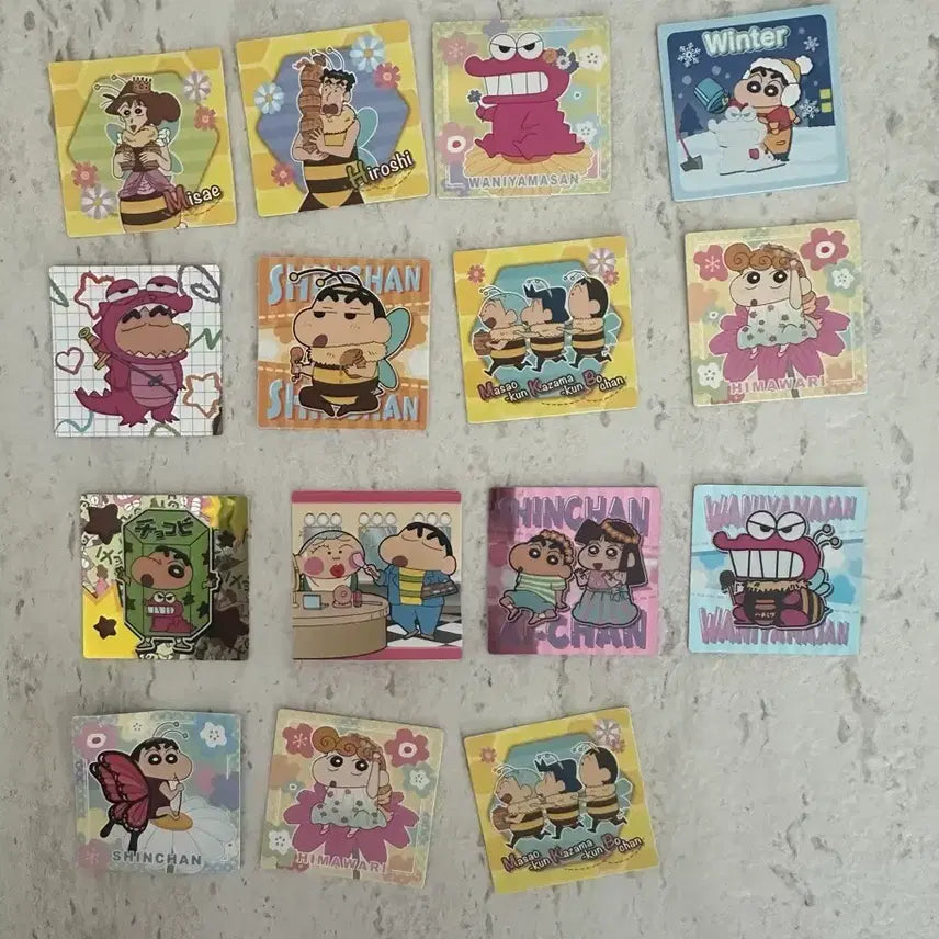 [BUNJANG] Crayon Shin-chan Choco-bi Glitter Sticker Set / 짱구는 못말려 초코비 띠부씰 스티커 반짝이