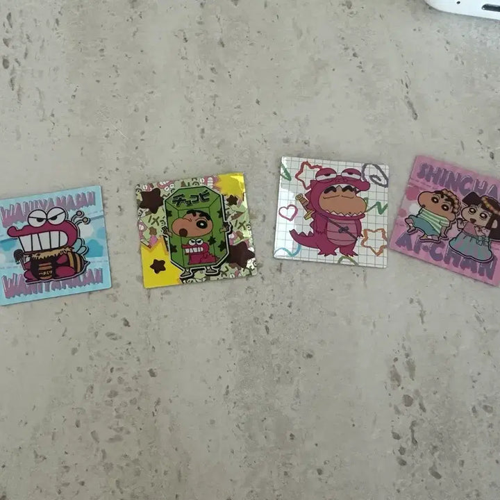 [BUNJANG] Crayon Shin-chan Choco-bi Glitter Sticker Set / 짱구는 못말려 초코비 띠부씰 스티커 반짝이