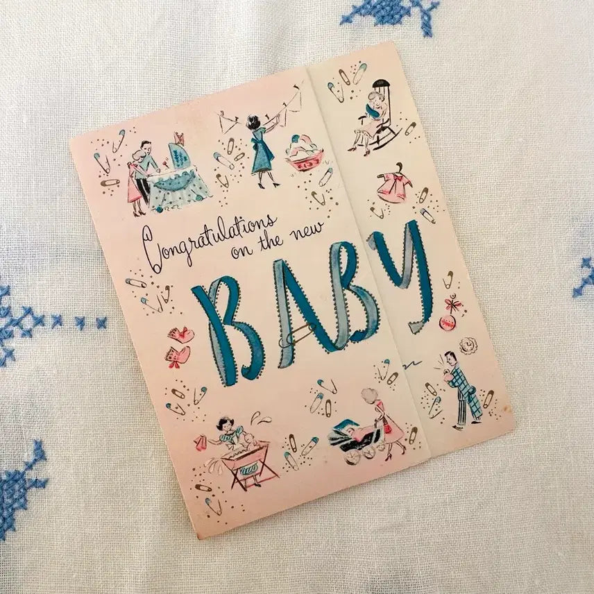 [BUNJANG] Vintage Baby Card - Baby Hooray / 빈티지 베이비카드 Baby hooray