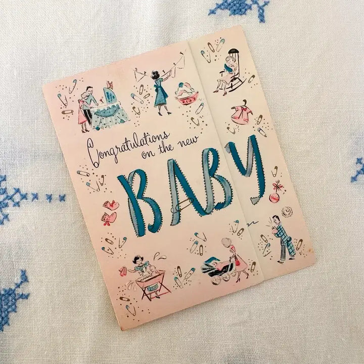 [BUNJANG] Vintage Baby Card - Baby Hooray / 빈티지 베이비카드 Baby hooray