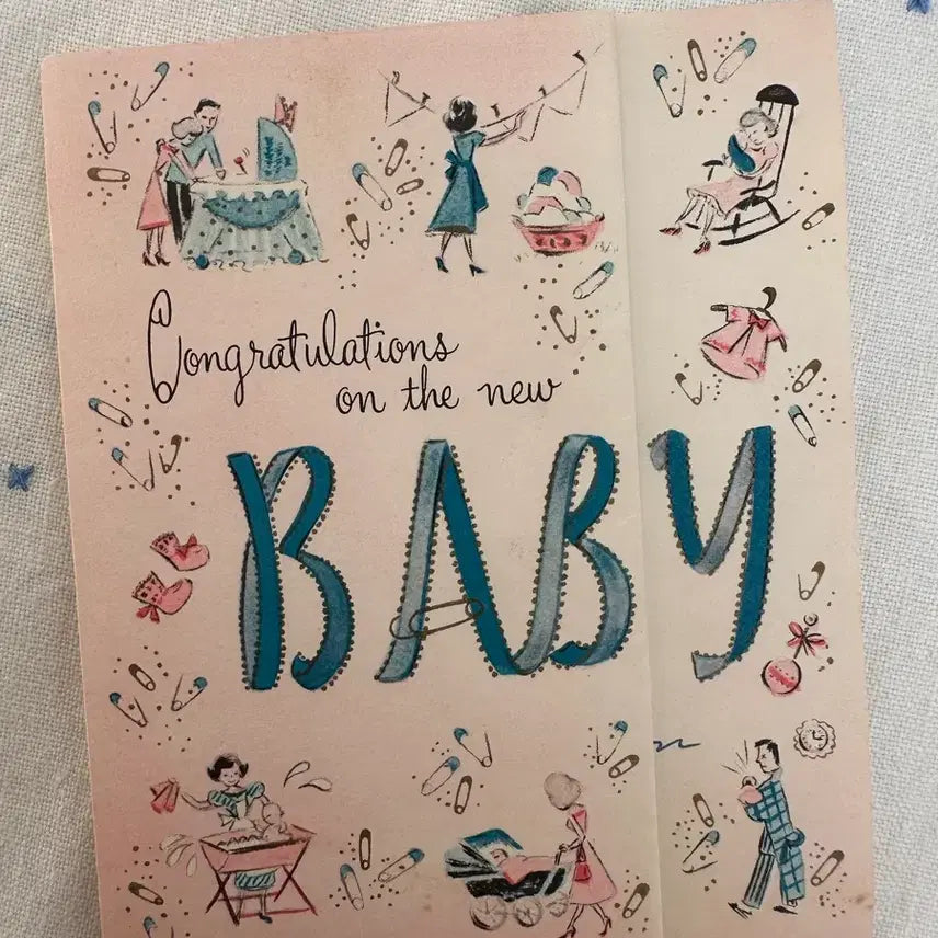 [BUNJANG] Vintage Baby Card - Baby Hooray / 빈티지 베이비카드 Baby hooray
