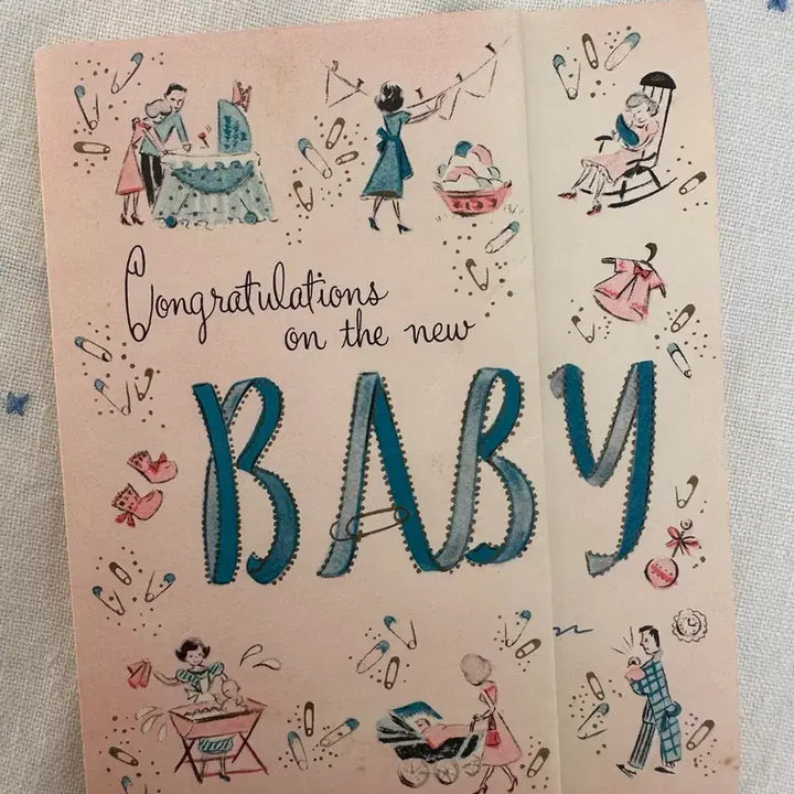 [BUNJANG] Vintage Baby Card - Baby Hooray / 빈티지 베이비카드 Baby hooray