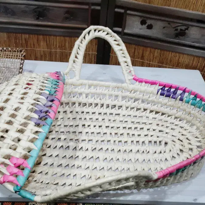 [BUNJANG] 1950s Woven Bamboo Basket Set (2) &amp; 1960s Decorative Railing / 일본 대바구니외 일괄