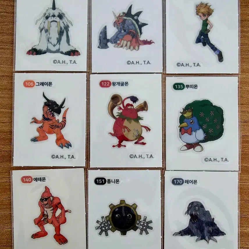 [BUNJANG] Digimon Ppugi Sticker Bundle Set / <일괄>디지몬 띠부씰