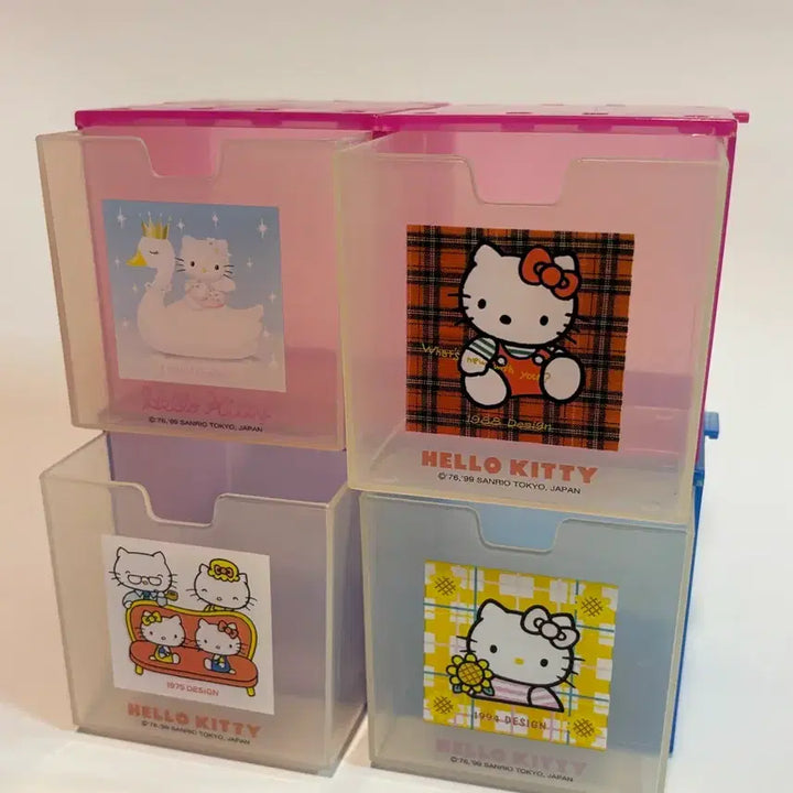 [BUNJANG] Hello Kitty 25th Anniversary Vintage Drawer Set / (일괄)고전키티25주년서랍 4종