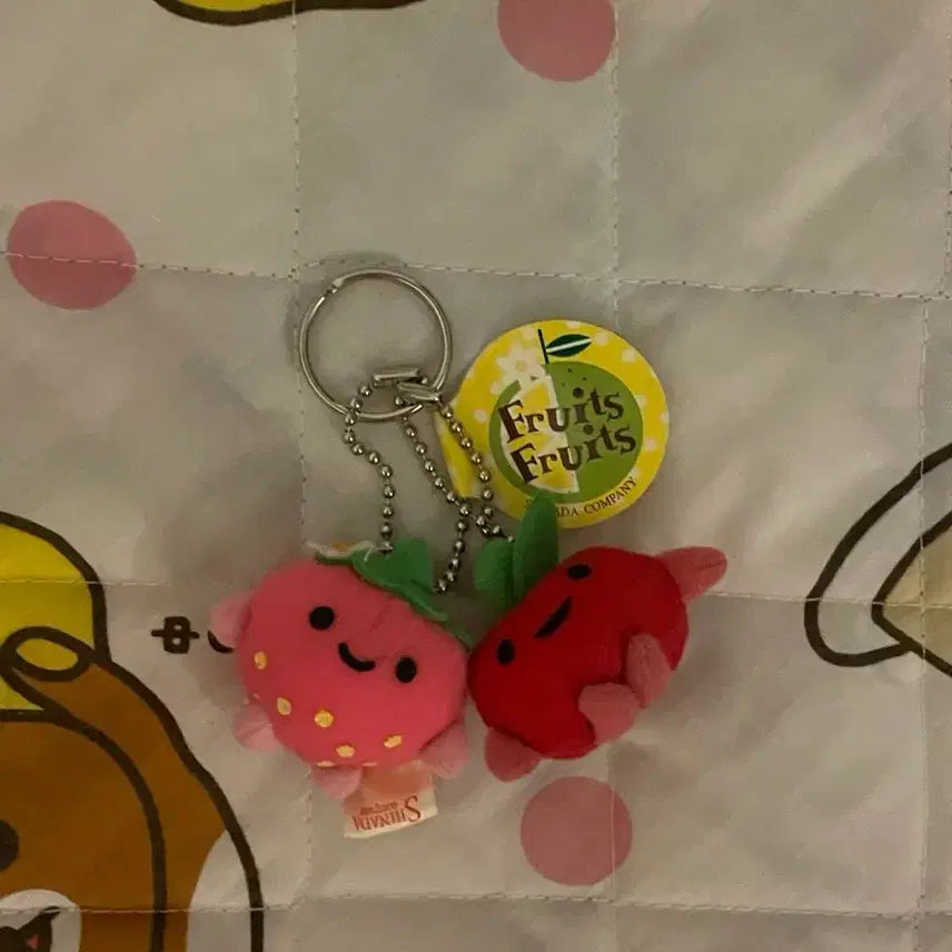 [BUNJANG] Classic Sinada Fruit Strawberry Apple Charm / 고전 시나다 과일 딸기 사과 인형 키링
