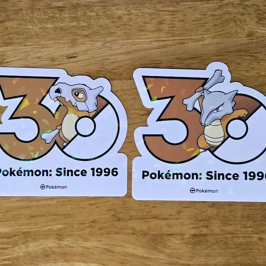 [BUNJANG] Pokemon 30th Anniversary Logo Stickers - Pangoro Set / 포켓몬 30주년 로고 스티커 탕구리, 텅구리 세트 판매합니다.
