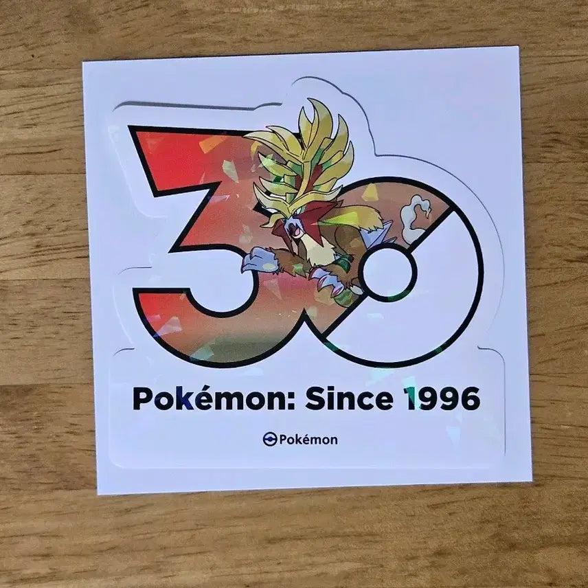 [BUNJANG] Pokemon 30th Anniversary Logo Sticker - Flaming Arrow / 포켓몬 30주년 로고 스티커 꿰뚫는화염 판매합니다.