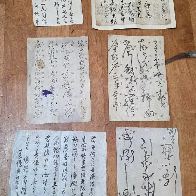 [BUNJANG] Collection of 6 Ancient Korean Documents and Letters (Choseo Script) / 고문서/ 간찰편지 초서체.등6장.