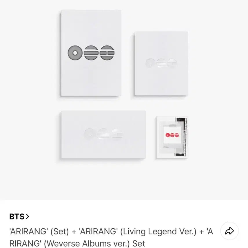 [BUNJANG] BTS Arirang Album Set + POB / 방탄소년단 아리랑 앨범세트+특전 팝니다