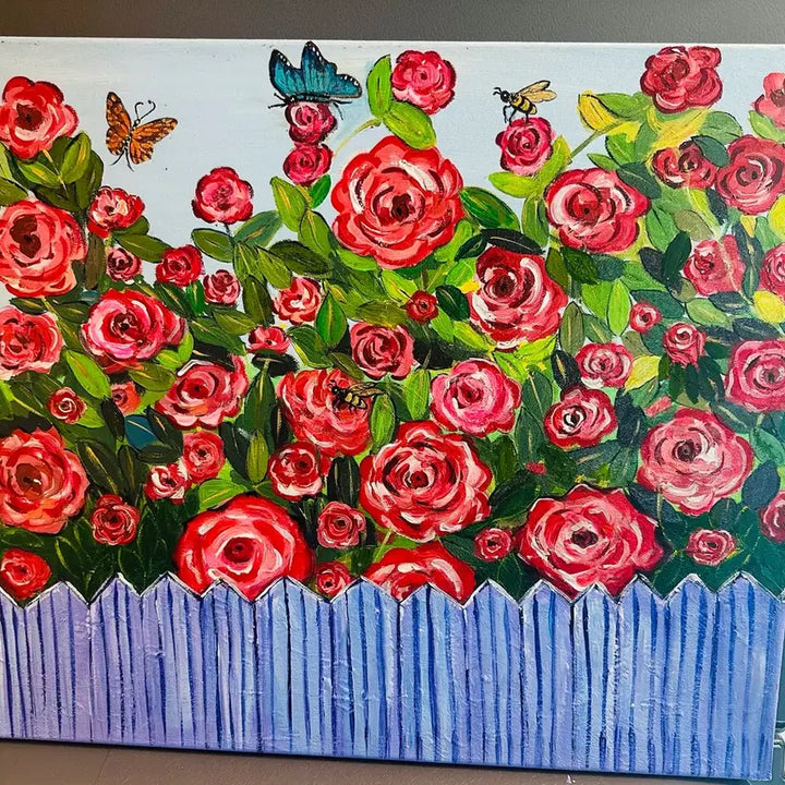 [BUNJANG] Rose Garden Canvas Oil Painting / 장미화단(캔버스)