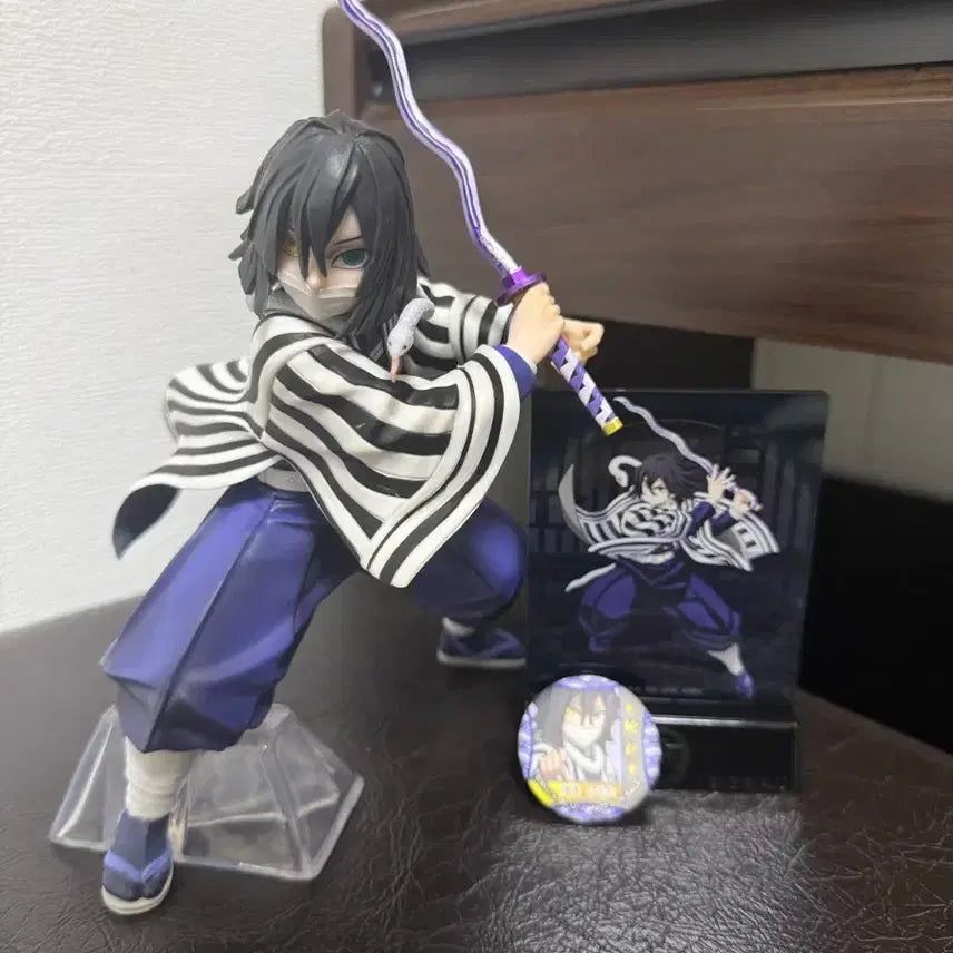 [BUNJANG] Demon Slayer Iguro Obanai B Prize Figure with Bonus Acrylic and Badge / 덤증정) 귀멸의칼날 이구로 오바나이 b상 피규어