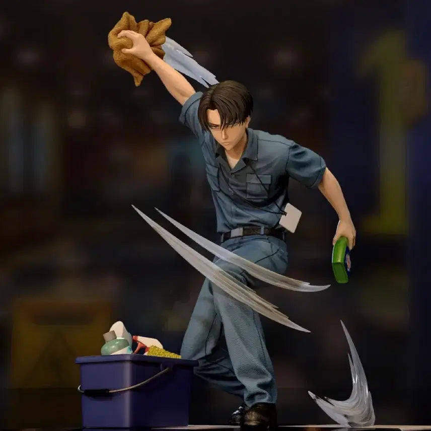 [BUNJANG] Model Power Levi Ackerman Resin Figure (Cleaning Version) / 모델파워 리바이 아커만 레진피규어 청소 리바이