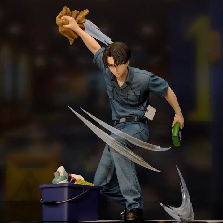 [BUNJANG] Model Power Levi Ackerman Resin Figure (Cleaning Version) / 모델파워 리바이 아커만 레진피규어 청소 리바이