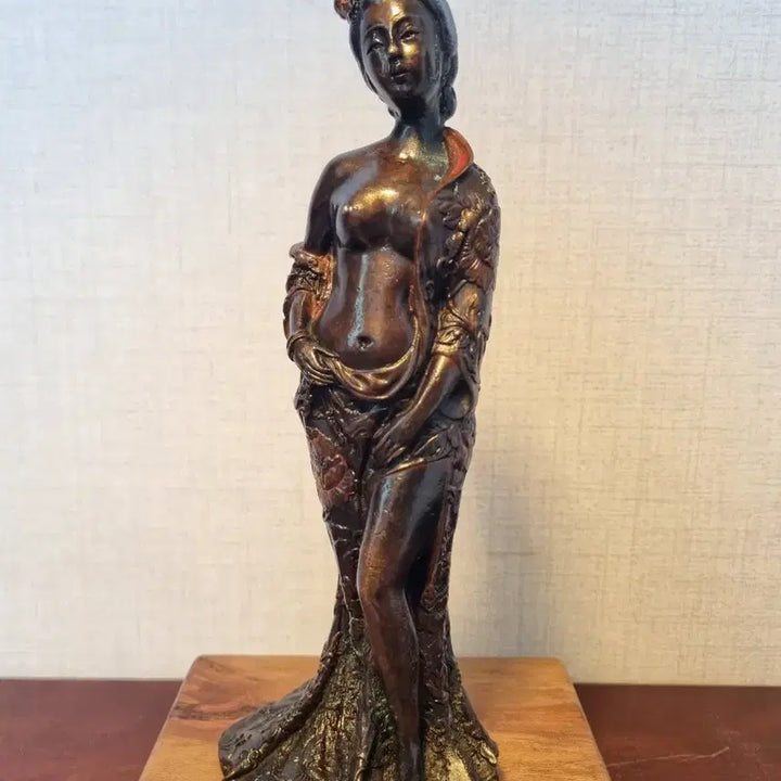 [BUNJANG] Bronze Statue Set of Chinese Beauties (Diao Chan) - 2 pcs / [동 브론즈 작품] 중국 절세 미녀 초선 동 조각상 2개 일괄
