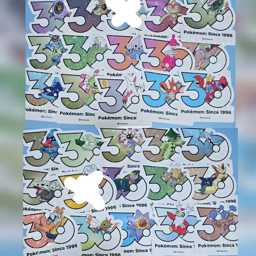 [BUNJANG] Pokemon 30th Anniversary Logo Sticker / 포켓몬 30주년 기념 로고스티커 판매