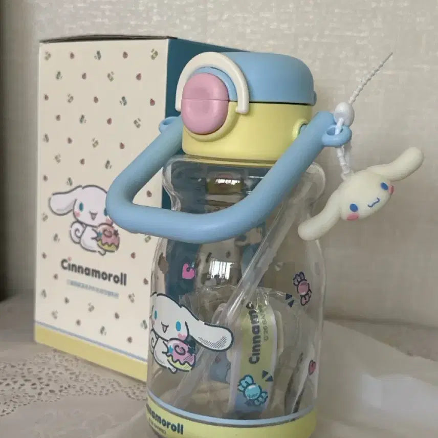 [BUNJANG] Sanrio Cinnamoroll Strap Tumbler 540ml / 산리오 시나모롤 스트랩 키링 스텐텀블러 540ml 새상품