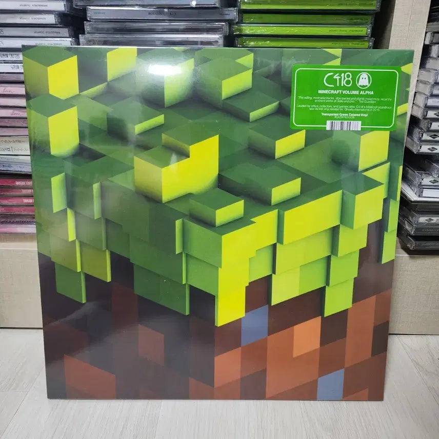 [BUNJANG] C418 Minecraft Volume Alpha Transparent Green Vinyl / C418 Minecraft Volume Alpha 투명 그린 바이닐