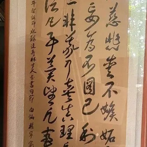 [BUNJANG] Extra Large Chinese Calligraphy Scroll Painting Wall Art for Home and Cafe Interior / 초대형 한자 서예 액자 인테리어 소품 카페 등 강추