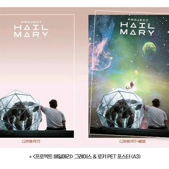 [BUNJANG] Project Hail Mary PET Poster / 프로젝트 헤일메리 그레이스&amp;로키 pet 포스터