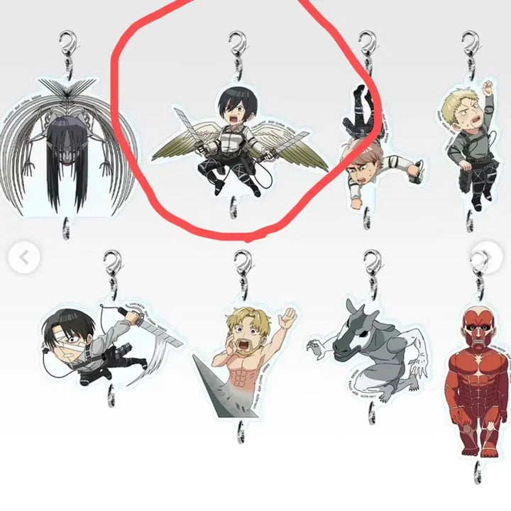 [BUNJANG] Attack on Titan Mikasa Acrylic Charm F ver. / 진격거 F상 아크릴 참 미카사
