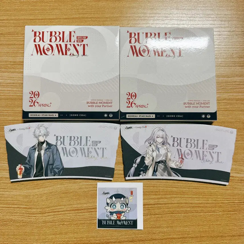 [BUNJANG] Honkai: Star Rail Gongcha Collaboration Acrylic Coaster, Cup Holder, Chimera Sticker Set / 붕괴스타레일 공차콜라보특전 파이논&amp;카스토리스 아크릴코스터,컵홀더,키메라씰
