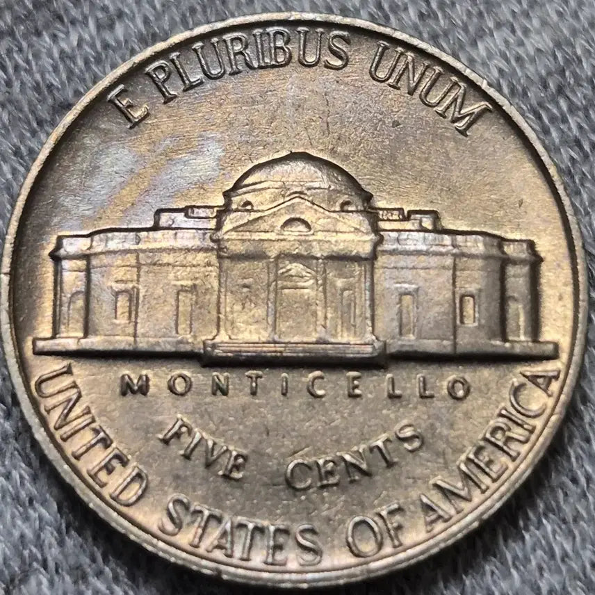 [BUNJANG] 1964 United States Jefferson Nickel 5 Cents Full Step Uncirculated Coin / 1964년 p미국 제퍼슨 5센트. 풀스텝  (완전미사용)주화