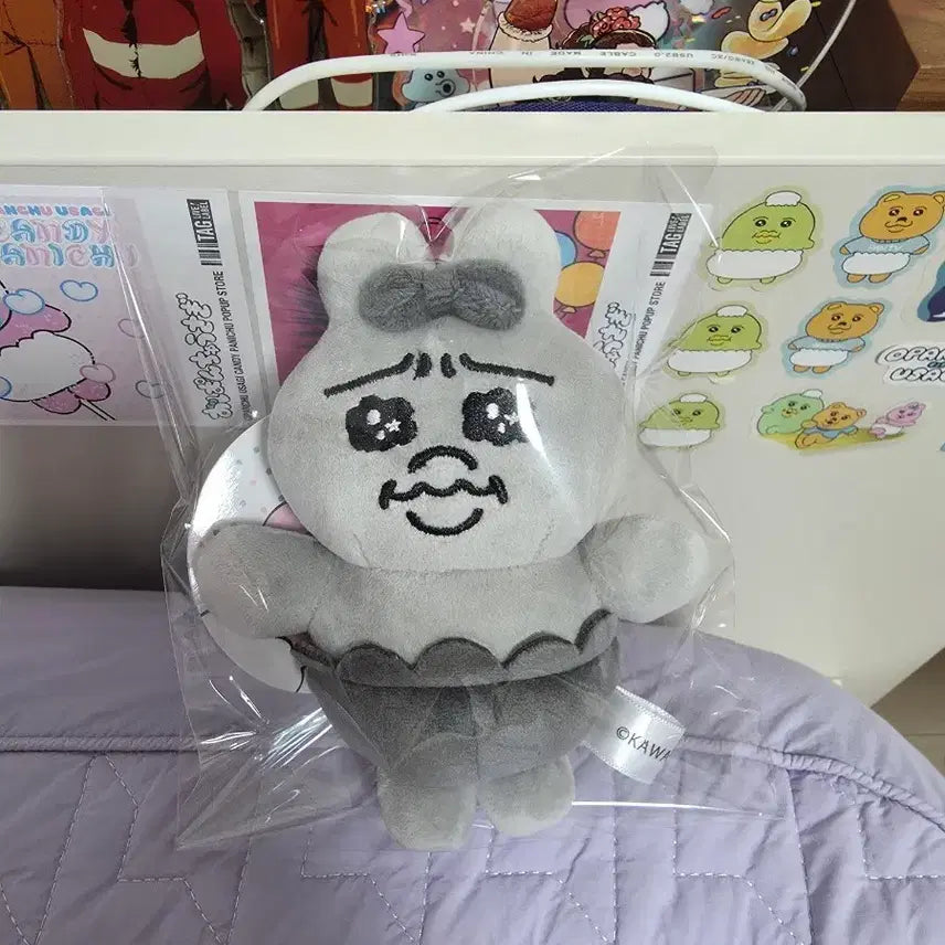 [SOLD OUT] 오빤쮸 빤쮸토끼 흑색 인형키링