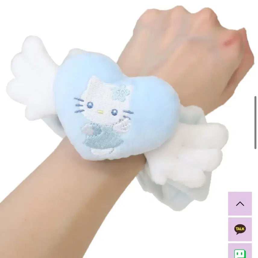 [BUNJANG] Sanrio Mizuiro Angel Hello Kitty Scrunchie / 산리오 미즈이로 엔젤 헬로키티 슈슈 / 스크런치 곱창 밴드 머리끈