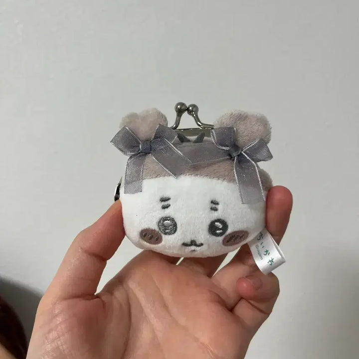 [BUNJANG] Chiikawa Hachiwara Kani Balletcore Ribbon Coin Purse Plush / 치이카와 하치와레 카니 발레코어 리본 동전 지갑 인형