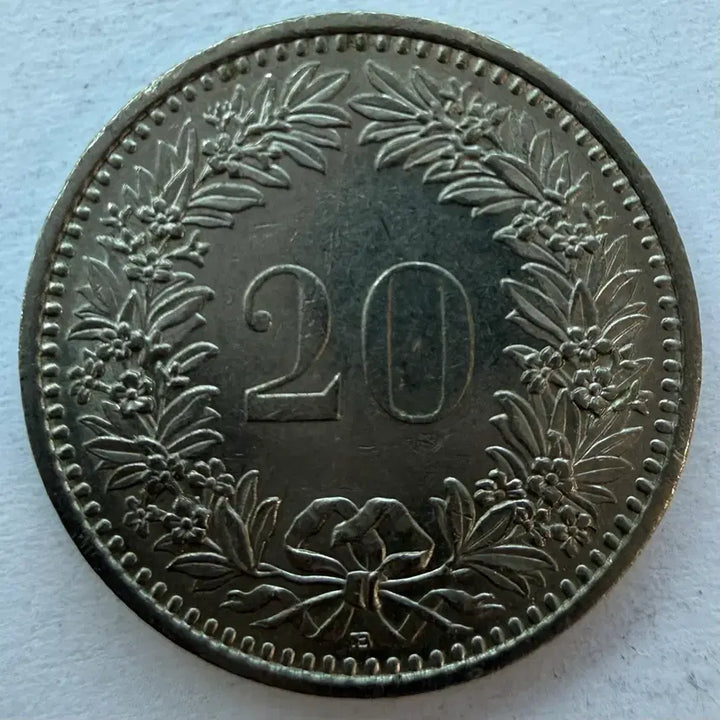 [BUNJANG] 1993 Swiss 20 Rappen Coin / 1993년 스위스 20라펜 동전 S2962