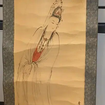 [BUNJANG] White Robed Avalokiteshvara Bodhisattva Scroll Painting / 백의관음보살도족자