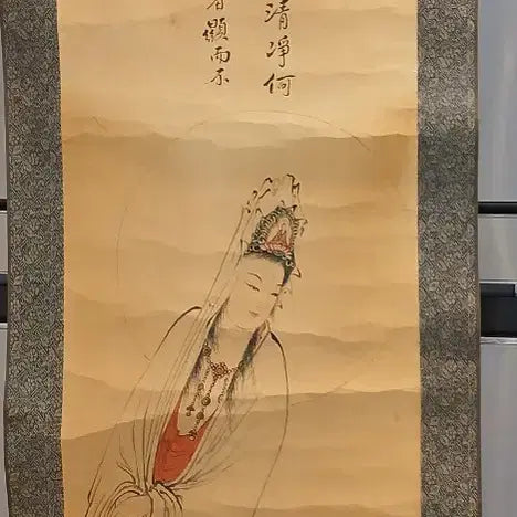 [BUNJANG] White Robed Avalokiteshvara Bodhisattva Scroll Painting / 백의관음보살도족자