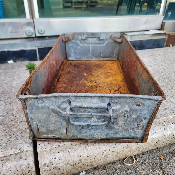 [BUNJANG] Vintage USA Metal Storage Box / USA 빈티지 철제 상자 크기59.7cmX30.5cm 높이14.5cm3