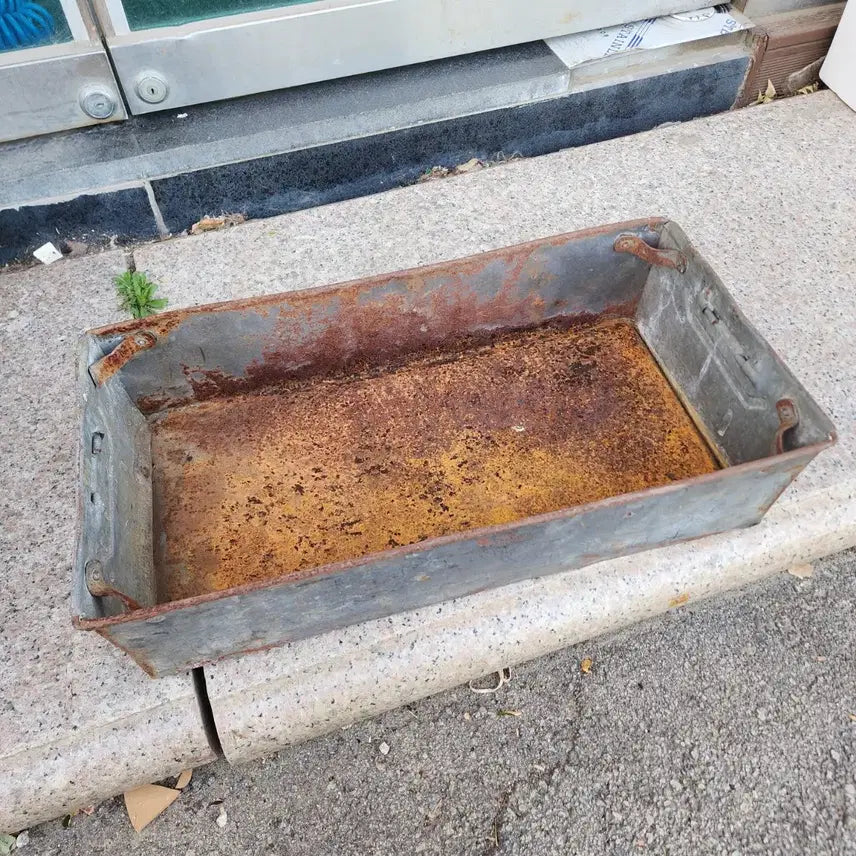 [BUNJANG] Vintage USA Metal Storage Box / USA 빈티지 철제 상자 크기59.7cmX30.5cm 높이14.5cm3
