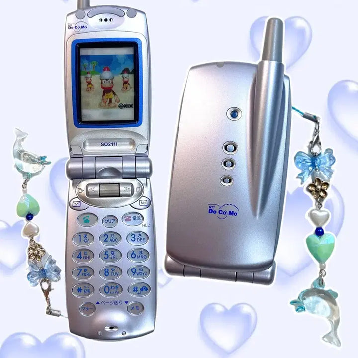 [BUNJANG] Docomo SO211i Silver Blue Lenticular Screen Classic Mockup Phone Folder Phone / 도코모 SO211i 실버블루 렌티큘러화면 고전 목업폰 폴더폰