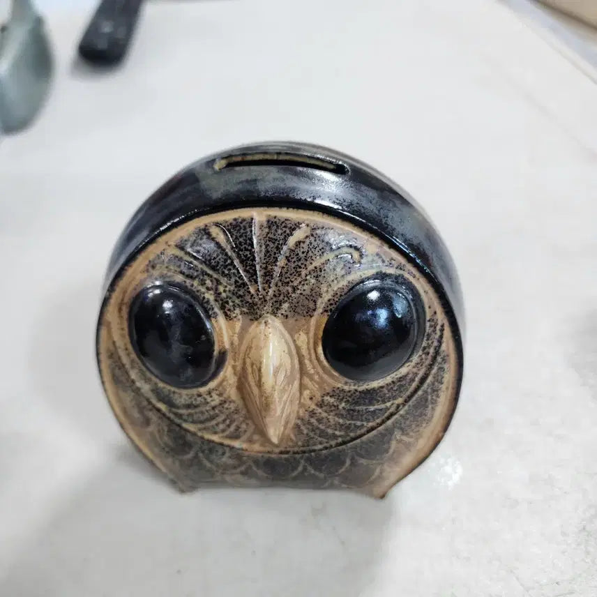 [BUNJANG] Japanese Ceramic Owl Piggy Bank / Japan 도자기 부엉이 저금통 높이13.5cm
