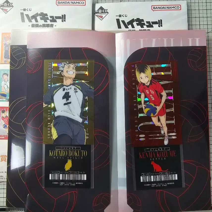 [BUNJANG] Haikyuu!! Bokuto Koutarou &amp; Kozume Kenma Ticket Clear File / 하이큐 보쿠토 켄마 티켓 클리어파일