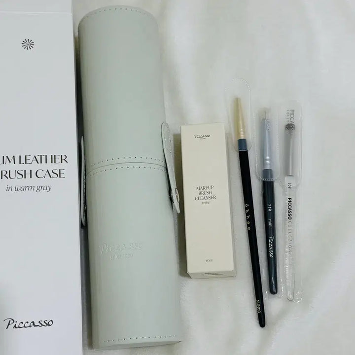 [BUNJANG] Picasso Brush Case Bundle with Mini 219, Collezione 302, and Oki nun0 Brush / 새상품 피카소 원통 브러쉬케이스+ 미니219+꼴레지오니302+옥희nun0