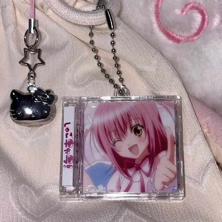 [BUNJANG] Cardcaptor Sakura NFC Transformation Hinamori Amu Double-Sided Acrylic CD Keychain / [캐릭캐릭 체인지] NFC 변신 히나모리 아무 양면 아크릴 CD 키링