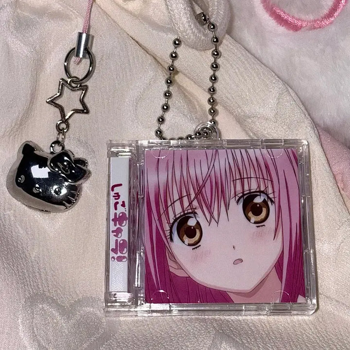 [BUNJANG] Cardcaptor Sakura NFC Transformation Hinamori Amu Double-Sided Acrylic CD Keychain / [캐릭캐릭 체인지] NFC 변신 히나모리 아무 양면 아크릴 CD 키링