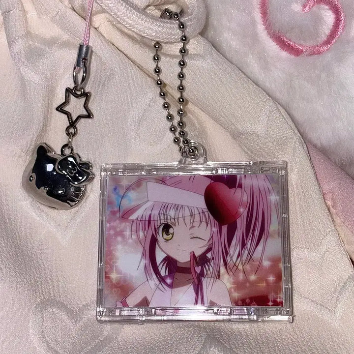[BUNJANG] Cardcaptor Sakura NFC Transformation Hinamori Amu Double-Sided Acrylic CD Keychain / [캐릭캐릭 체인지] NFC 변신 히나모리 아무 양면 아크릴 CD 키링